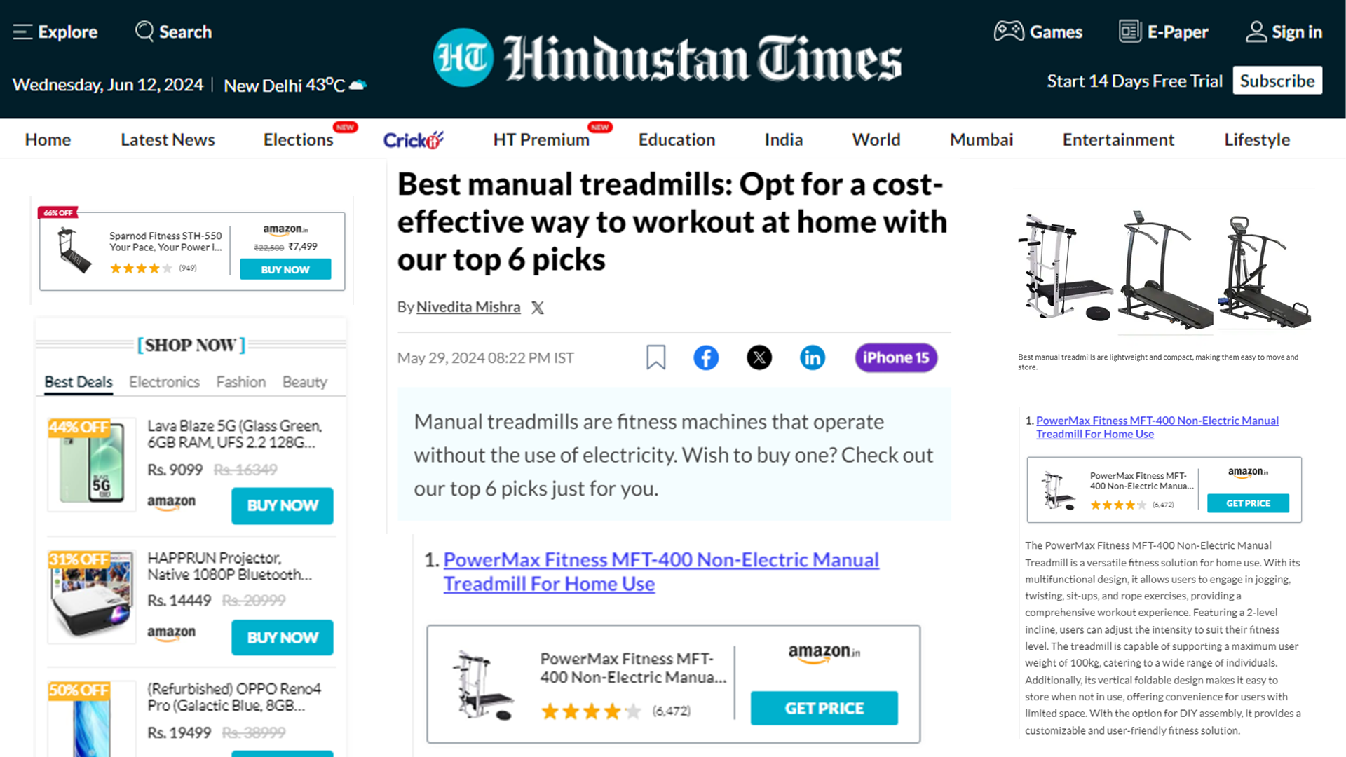 Best manual treadmills: Opt for a cost-effective way to workout at home with our top 6 picks