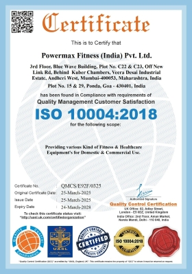Powermax Fitness is ISO Certified
