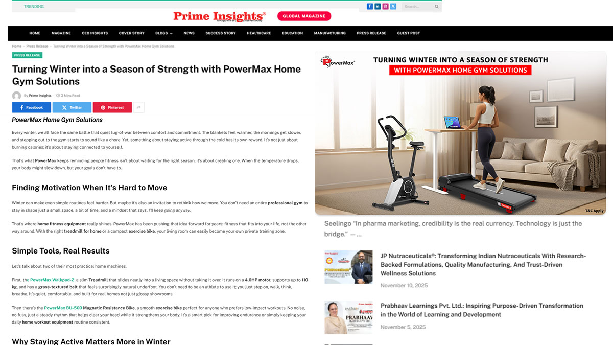 Turning Winter into a Season of Strength with PowerMax Home Gym Solutions