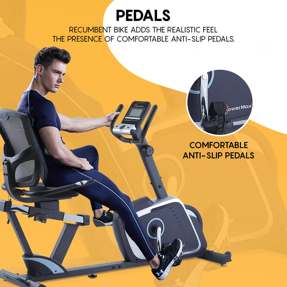 buy powermax fitness br-700 magnetic recumbent bike