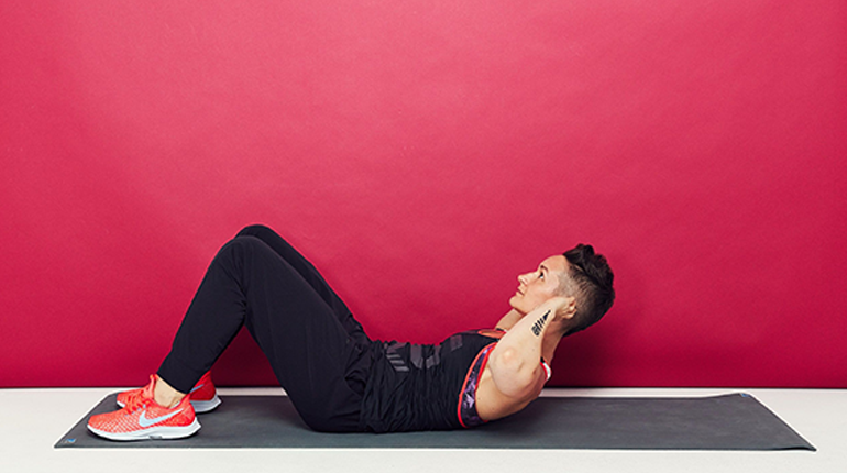Abdominal crunch hold 