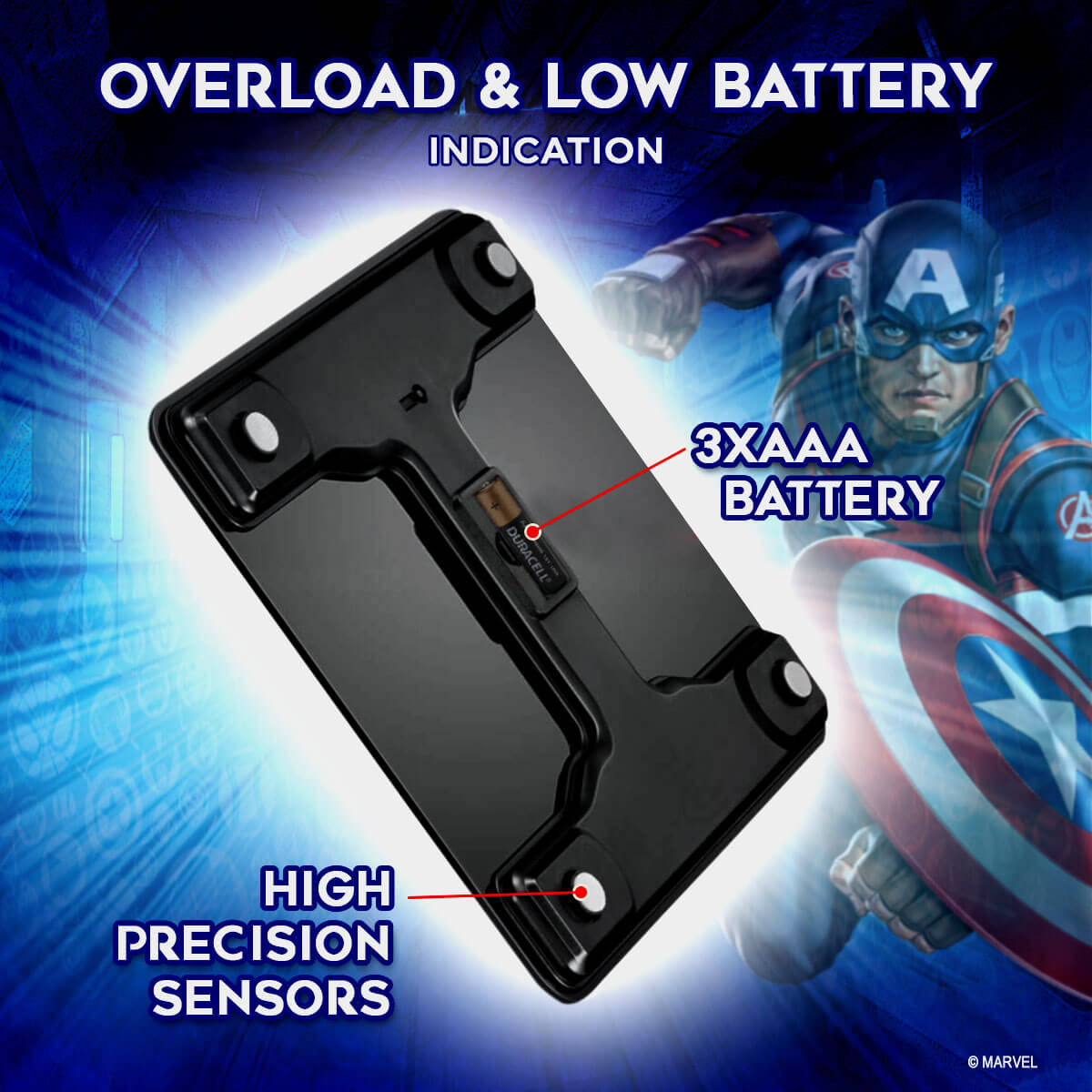 buy powermax x marvel bca-140 captain america edition bluetooth smart scale