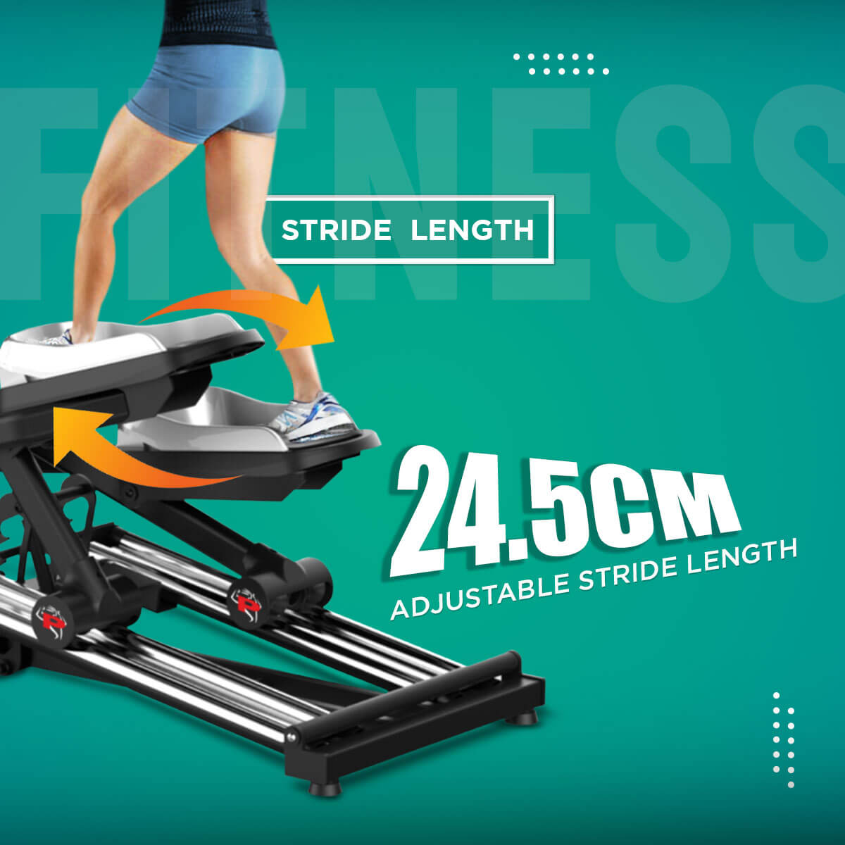 buy powermax ec-1800 commercial elliptical trainer with adjustable stride length