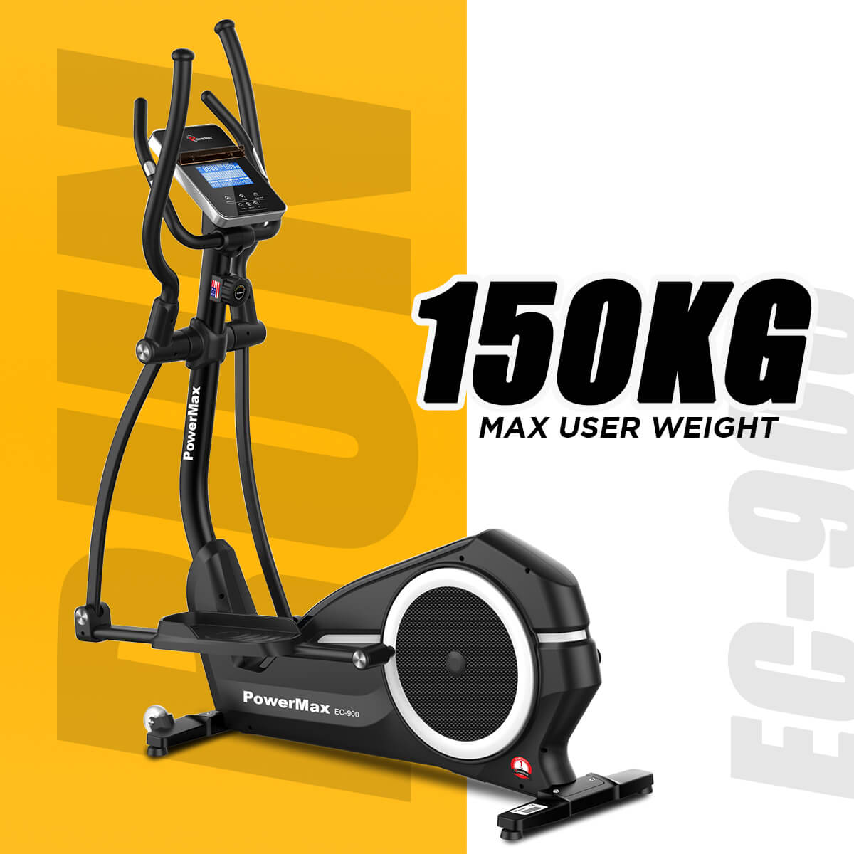 buy powermax ec-900 semi-commercial elliptical cross trainer