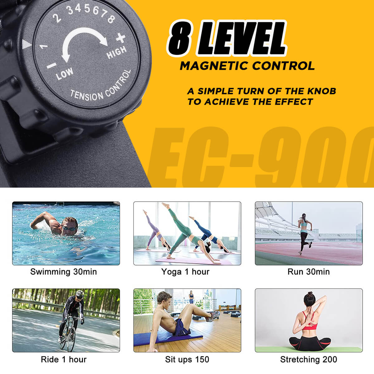 buy powermax ec-900 semi-commercial elliptical cross trainer