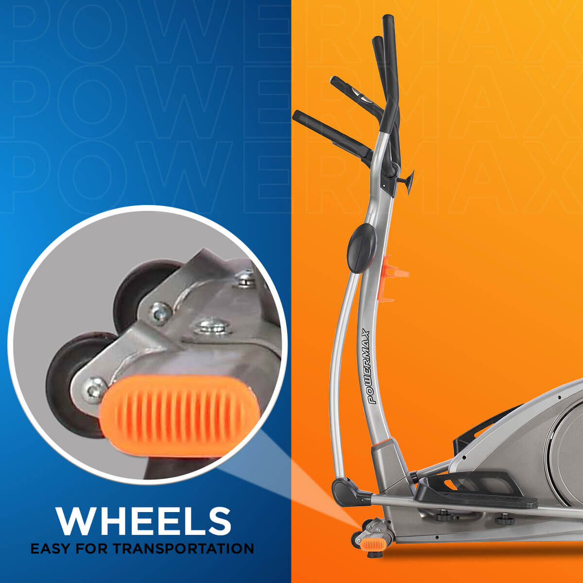 Buy Powermax Fitness EH-750 Elliptical Cross Trainer with Water Bottle Cage