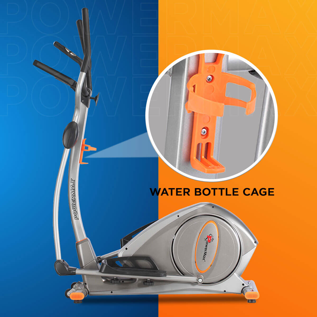 Buy Powermax Fitness EH-750 Elliptical Cross Trainer with Water Bottle Cage