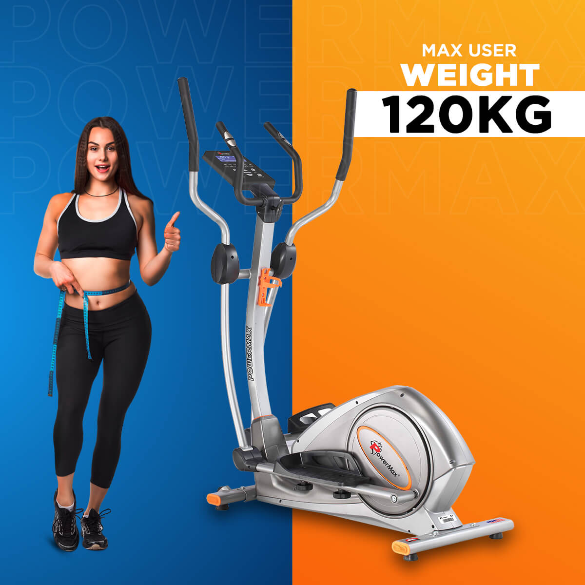 Buy Powermax Fitness EH-750 Elliptical Cross Trainer with Water Bottle Cage
