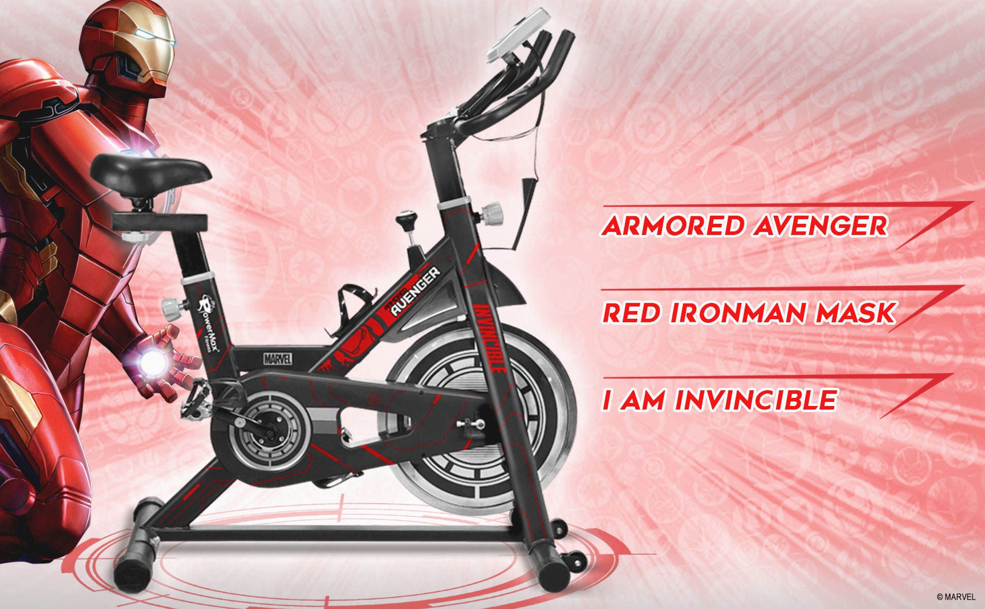 buy powermax x marvel mb-145 exercise spin bike for home use