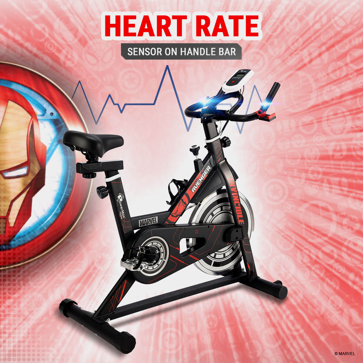 buy powermax x marvel mb-145 exercise spin bike for home use