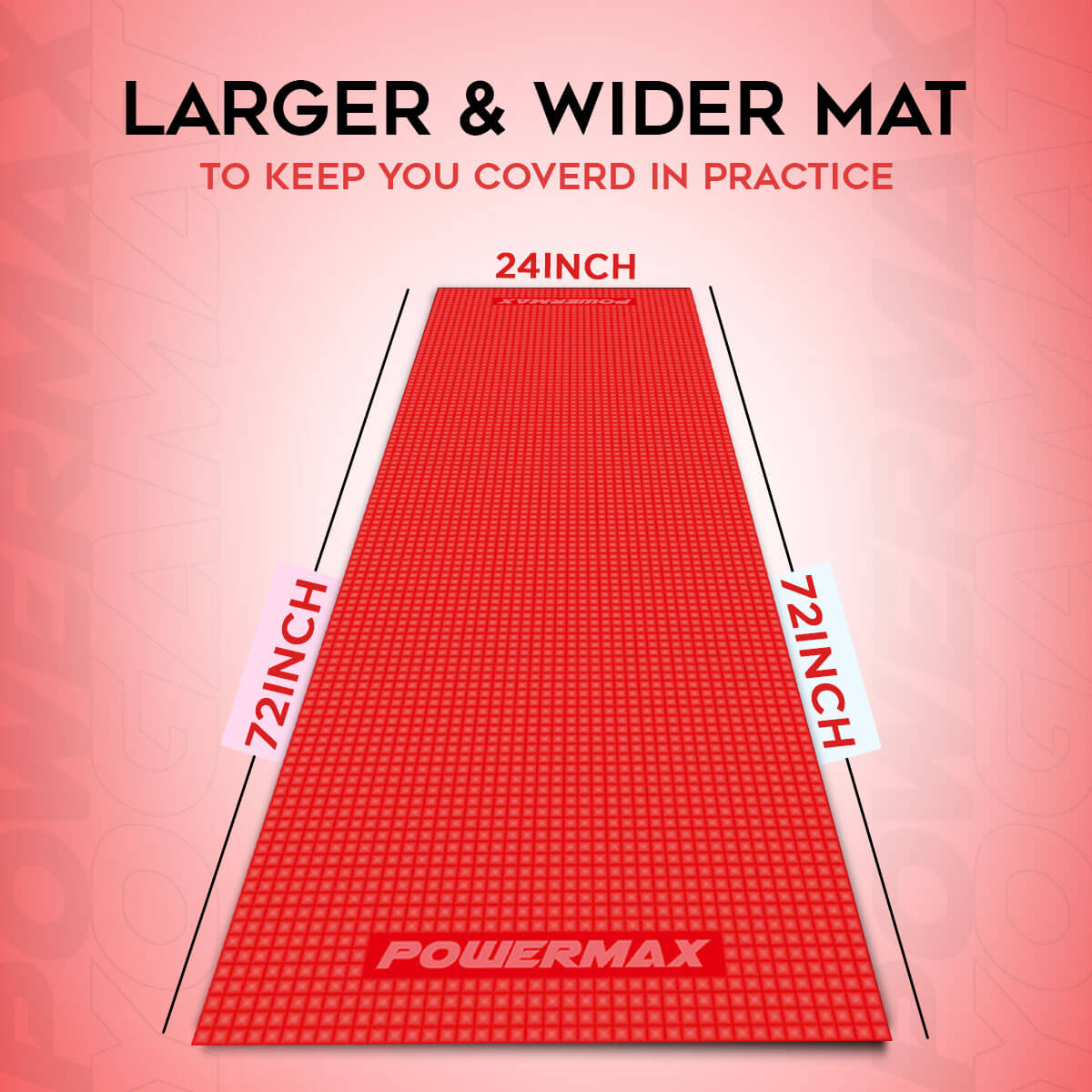buy powermax 6mm thick premium exercise red color yoga mat