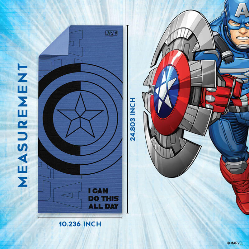 buy powermax x marvel yp6-1.2 captain america pvc yoga mat with bag for gym workout