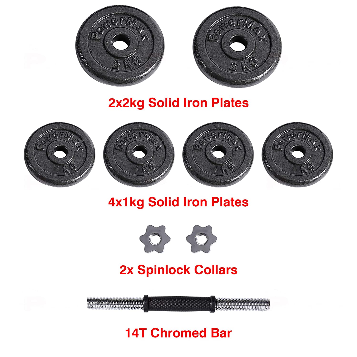 PDS-10KG DUMBBELL SET x 2 (COMBINED) SET