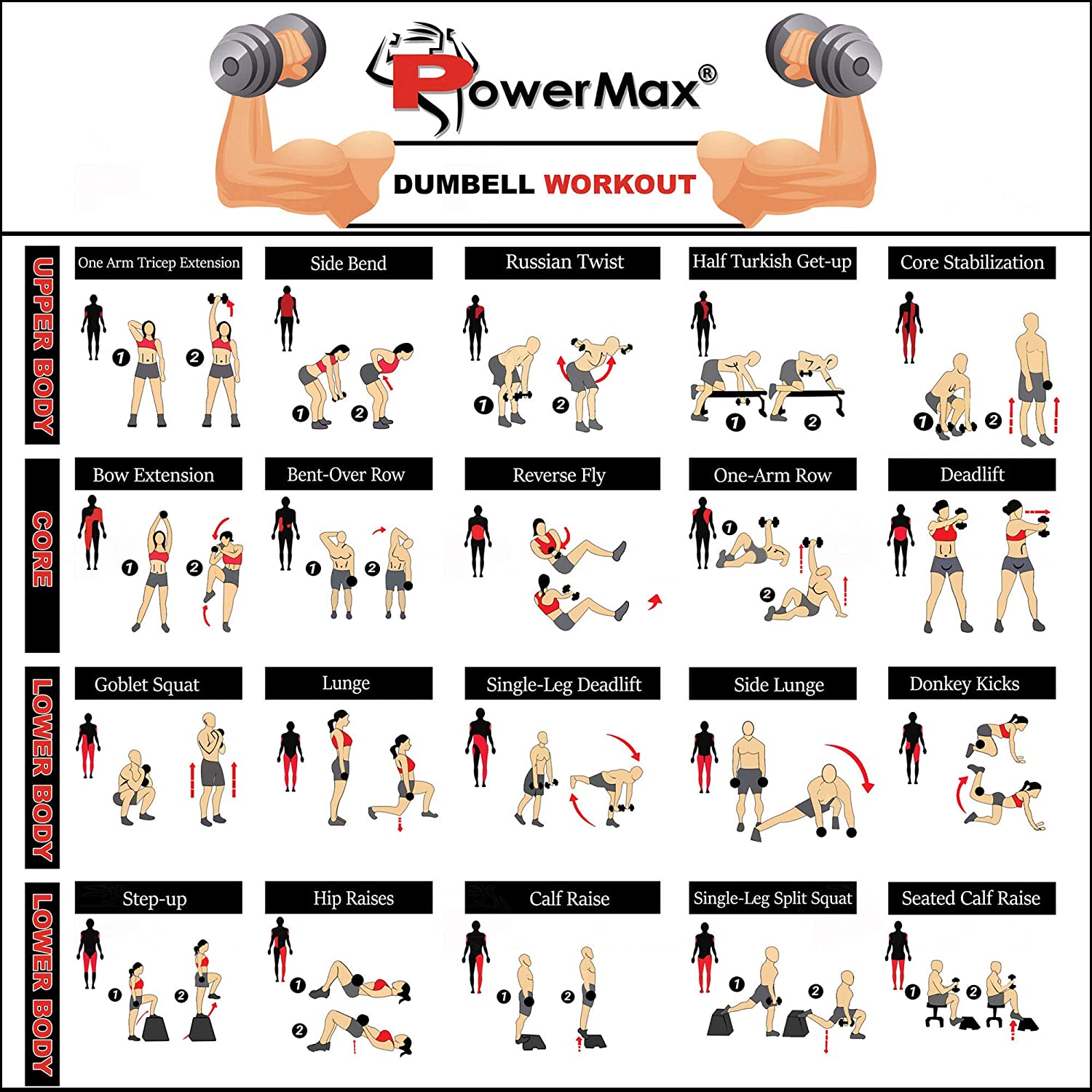 PDS 10KG DUMBBELL SET x 2 COMBINED SET