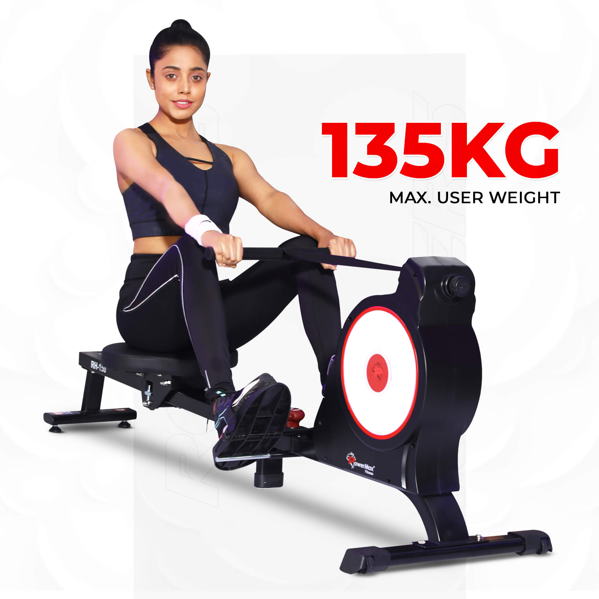 PowerMax RH-150 Magnetic Foldable Rowing Machine for Home Use