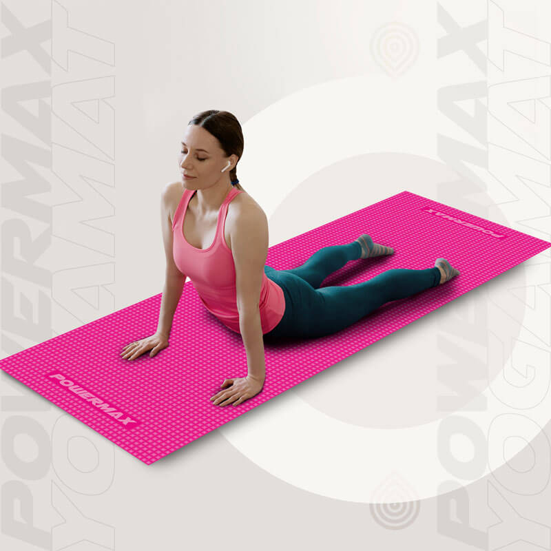 PowerMax Fitness 6mm Thick Premium Exercise Pink Colour Yoga Mat