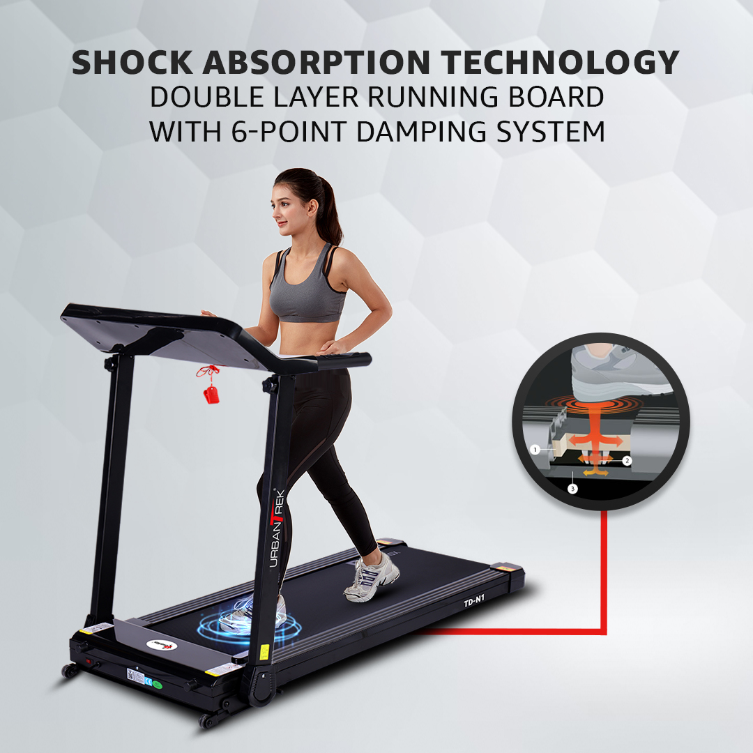 UrbanTrek™ TD-N1 Motorised Treadmill with App for Android & iOS And Bluetooth speakers