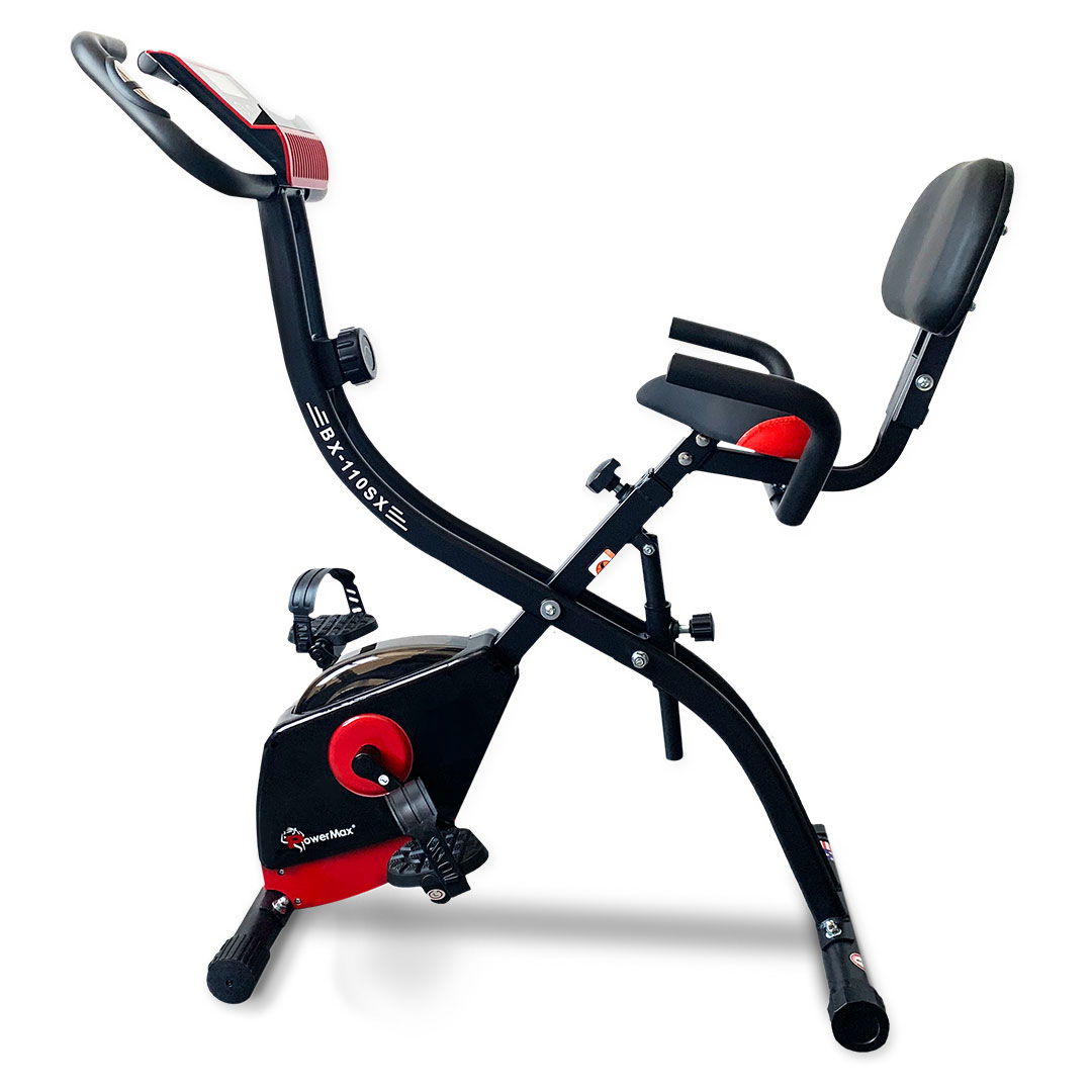 BX-110SX 3 in 1 Foldable Magnetic X Bike with Back Rest and Recumbent Bike