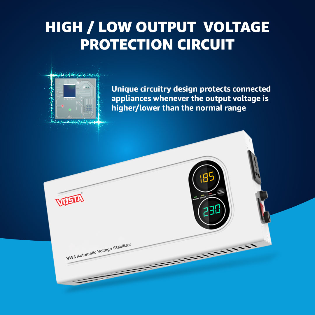 Vosta VW3 3KVA Digital Voltage Stabilizers