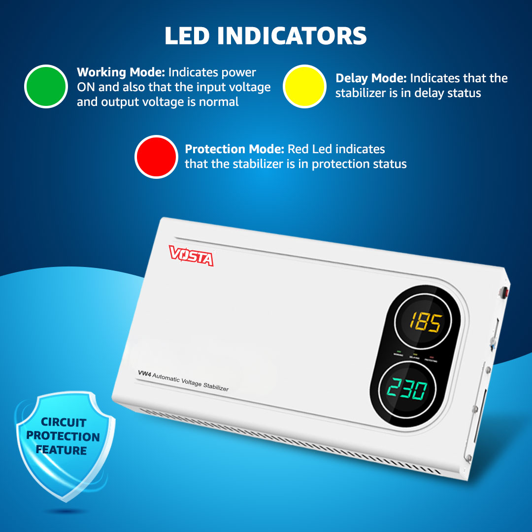 Vosta VW4 4KVA Digital Voltage Stabilizers