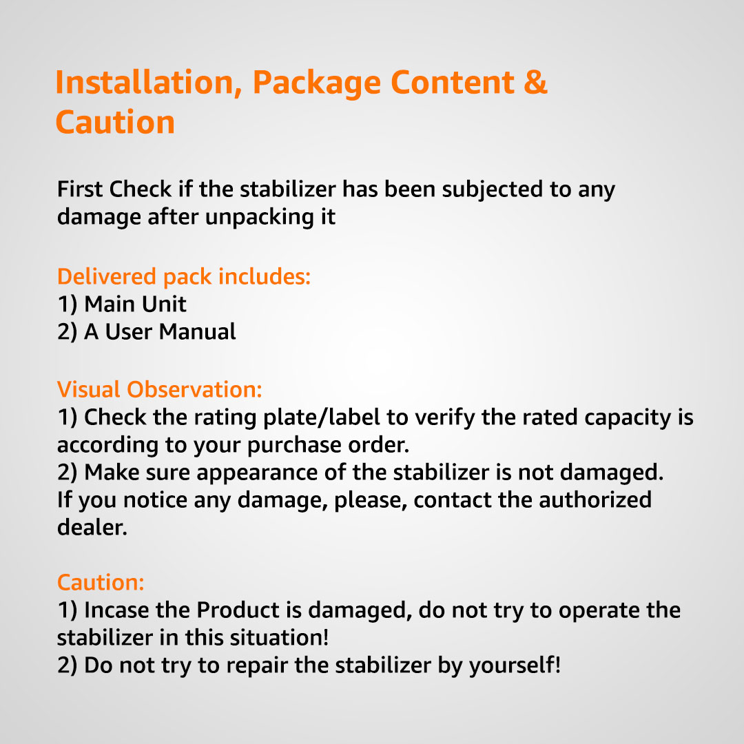 Vosta V4 Digital Stabilizer - Input: 180~270 VAC & Output: 220 VAC (±9%)