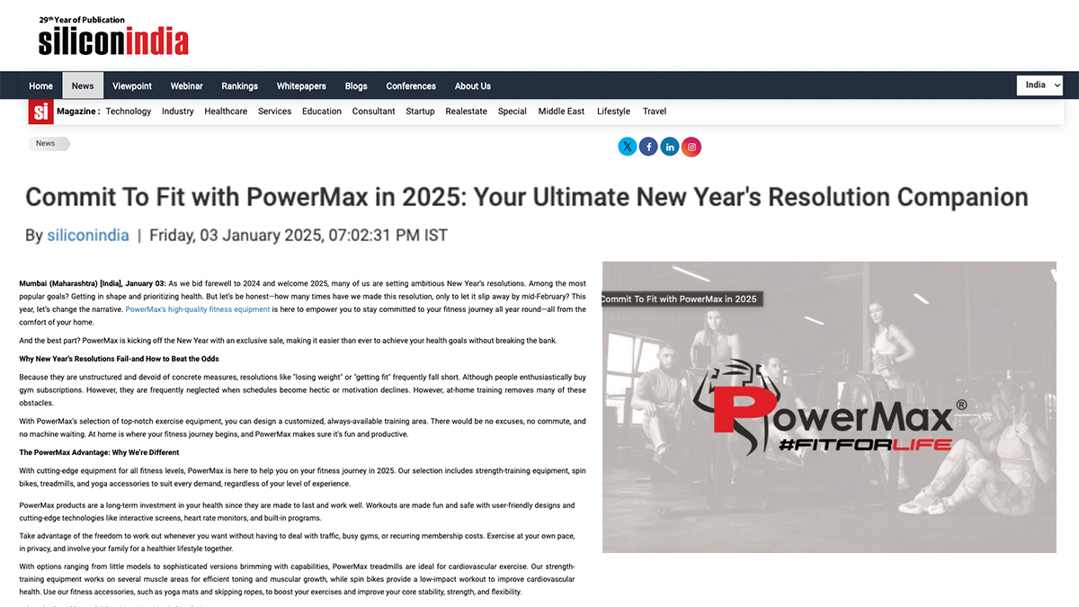 Commit To Fit with PowerMax in 2025: Your Ultimate New Year's Resolution Companion