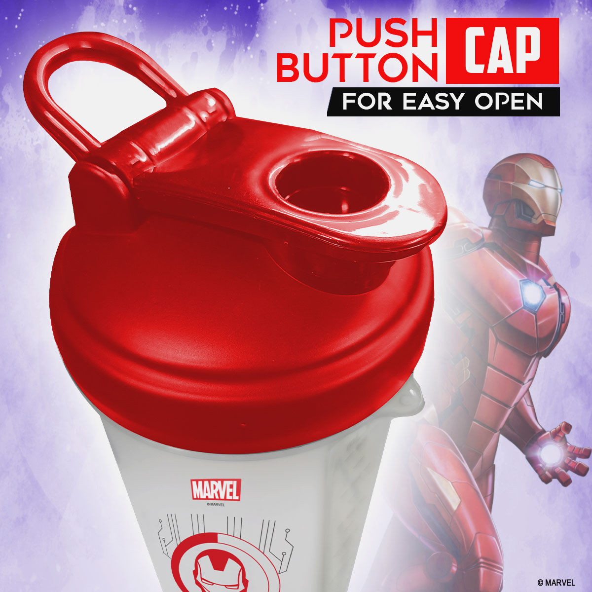 Marvel Iron Man MSB-6S Protein Shaker Bottle with Single Storage Red - shop  Disney