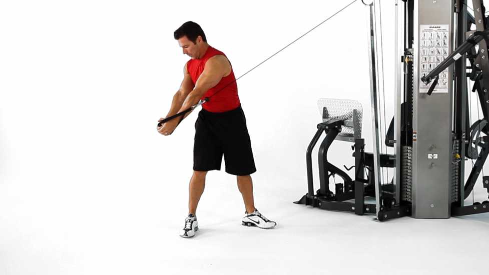 Cable Woodchopper - Exercises to do on a multi gym for home