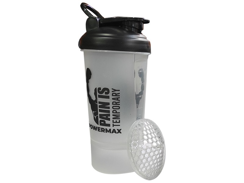 PowerMax Fitness PSB-6S-W (600ml) Protein Shaker Bottle with