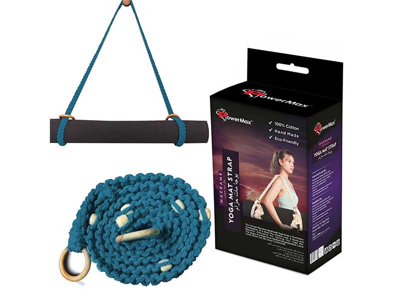 PowerMax Fitness Boho Hand Woven Yoga Mat Carrying Strap for Comfort Ease  and Style