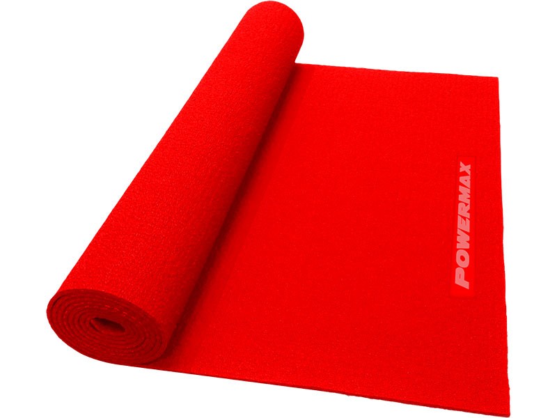 PowerMax Fitness 6mm Thick Premium Exercise Red Colour Yoga Mat